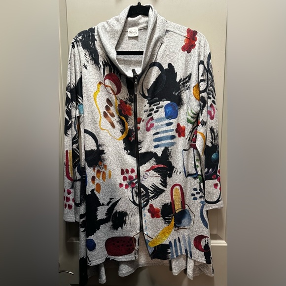 Et’ Lois Sweaters - Et’ Lois Size M Zip Front Long Sweater Pre-owned